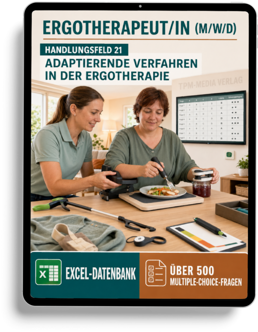 Ergotherapeut - Handlungsfeld 21 gewerbliche Excel-Fragenkatalog Datenbank (Sofort-Download)