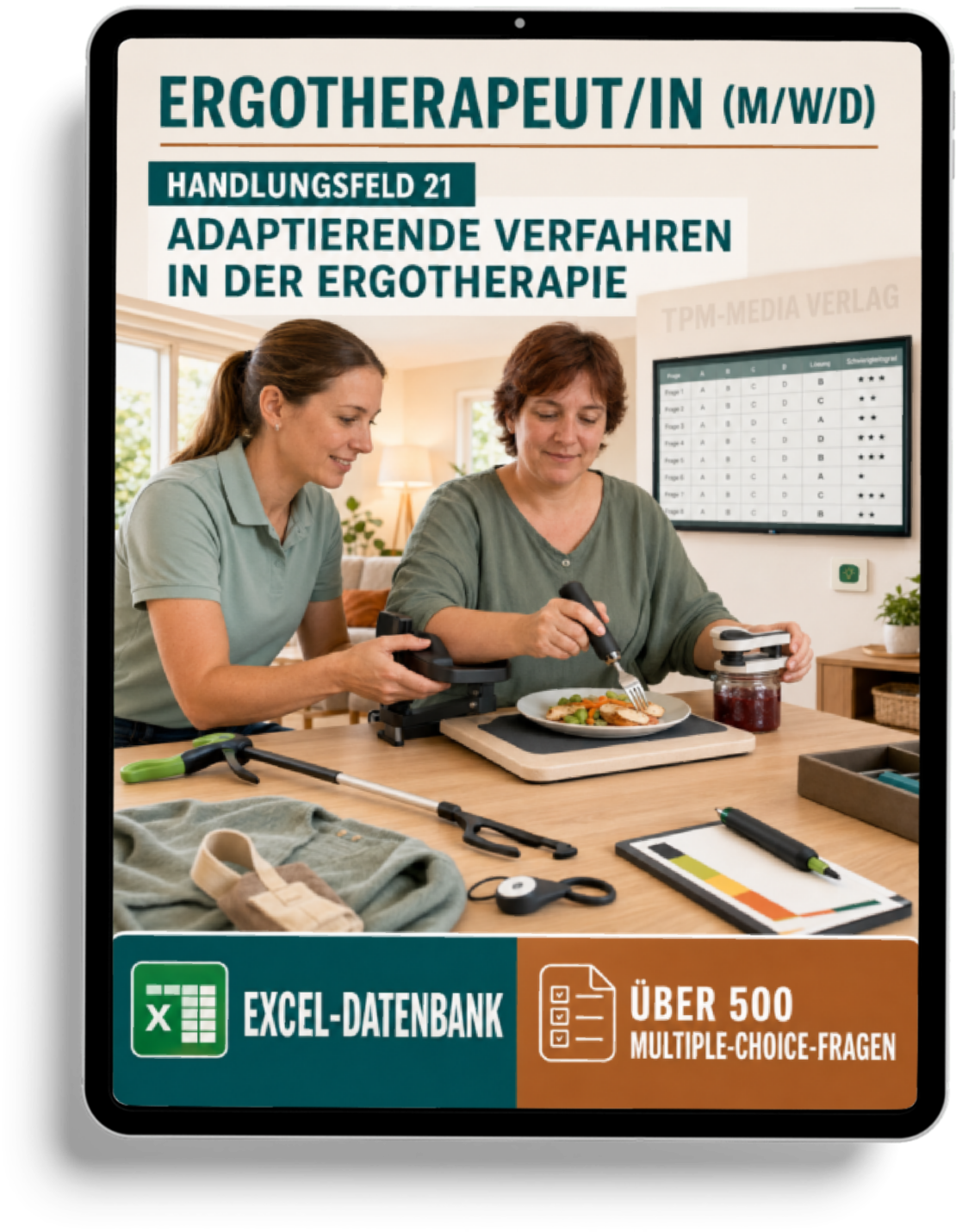 Ergotherapeut - Handlungsfeld 21 gewerbliche Excel-Fragenkatalog Datenbank (Sofort-Download)