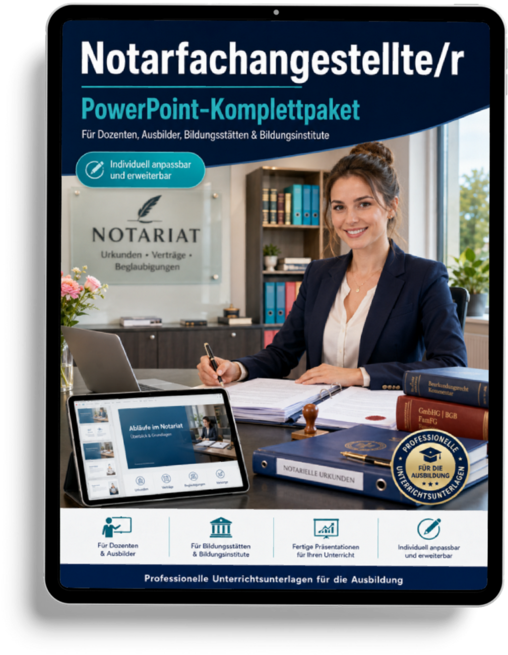 PowerPoint-Komplettpaket für die Ausbildung zur Notarfachangestellten und zum Notarfachangestellten