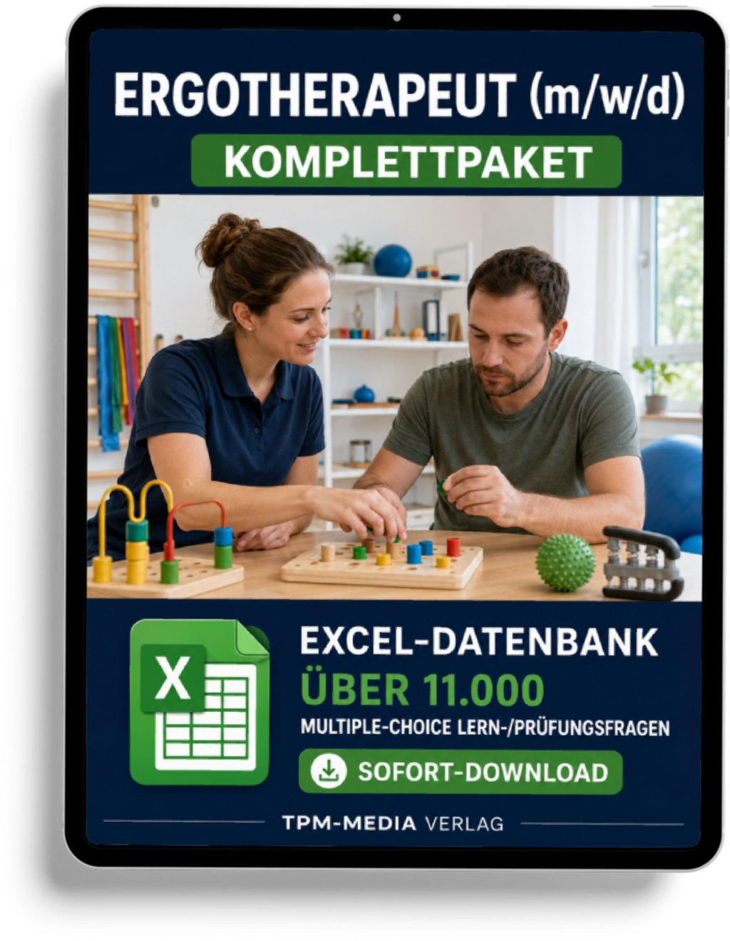 Ergotherapeut (m/w/d) - gewerbliche Excel-Fragenkatalog Komplett-Datenbank mit über 11.000 MC-Fragen (Sofort-Download)