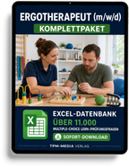 Ergotherapeut (m/w/d) - gewerbliche Excel-Fragenkatalog Komplett-Datenbank mit über 11.000 MC-Fragen (Sofort-Download)