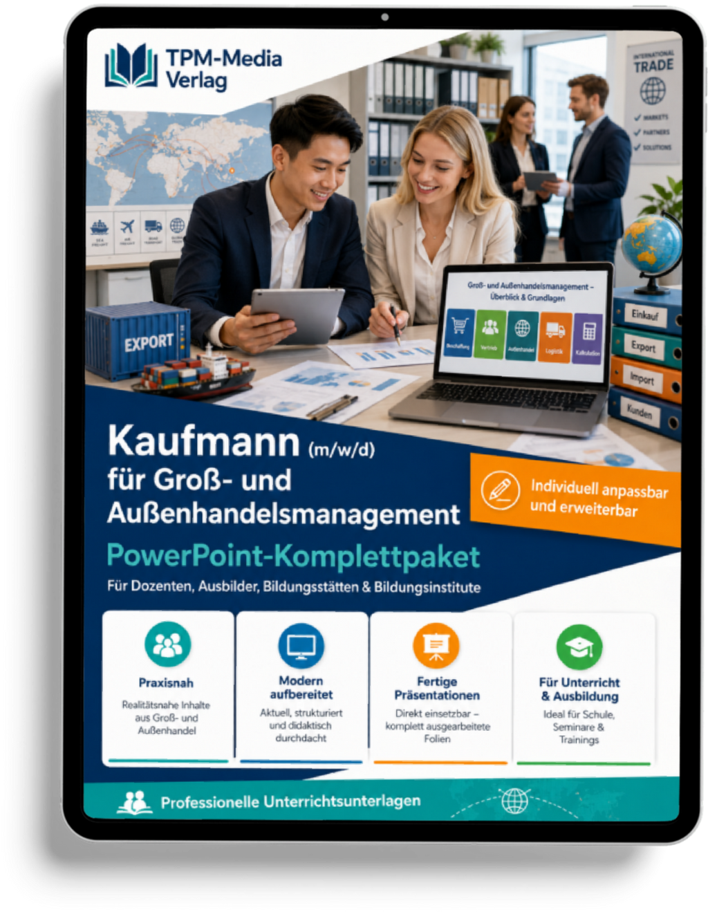 PowerPoint-Komplettpaket für die Ausbildung zum Kaufmann (m/w/d) für Groß- u. Außenhandelsmanagement