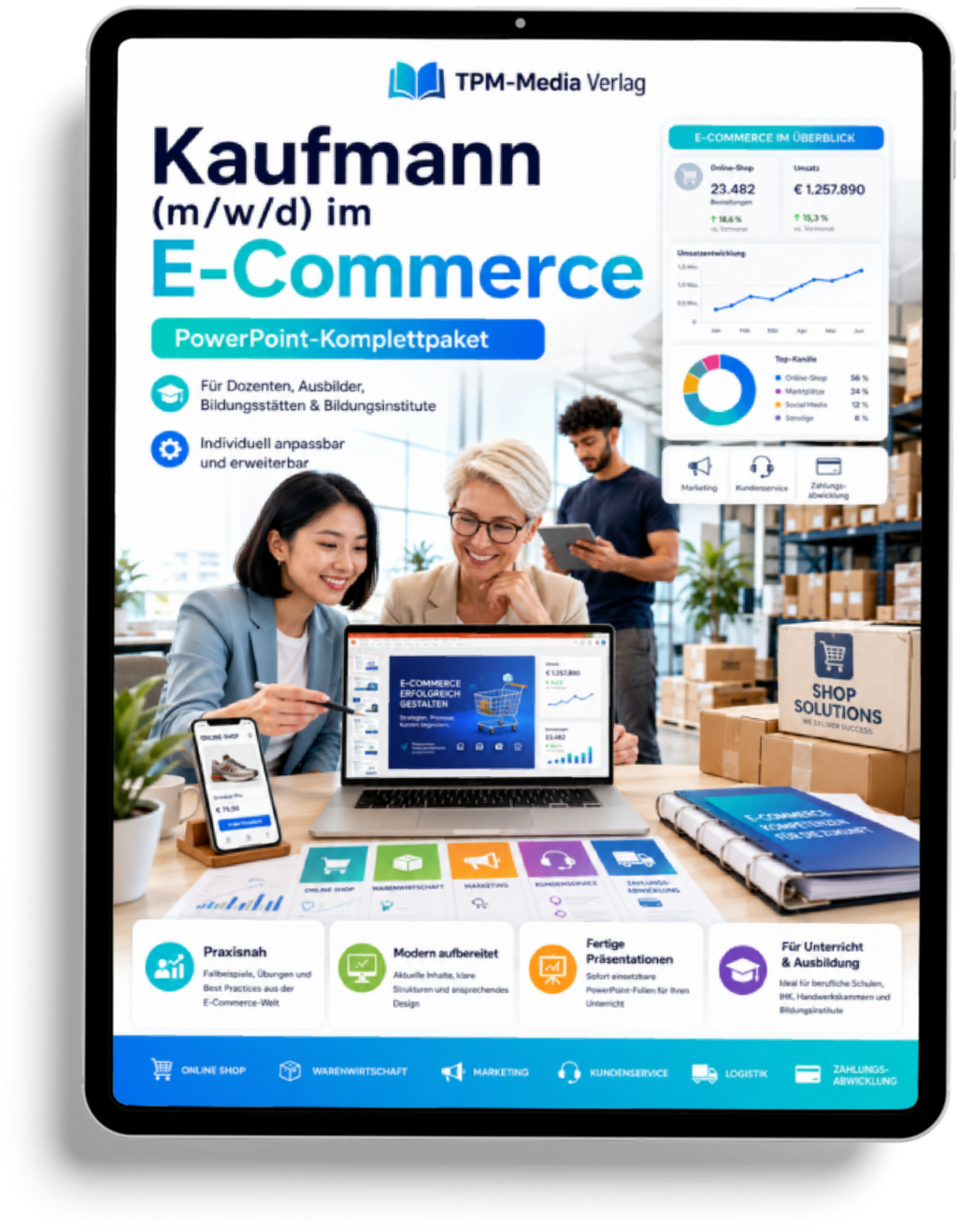 PowerPoint-Komplettpaket für die Ausbildung zum Kaufmann (m/w/d) im E-Commerce