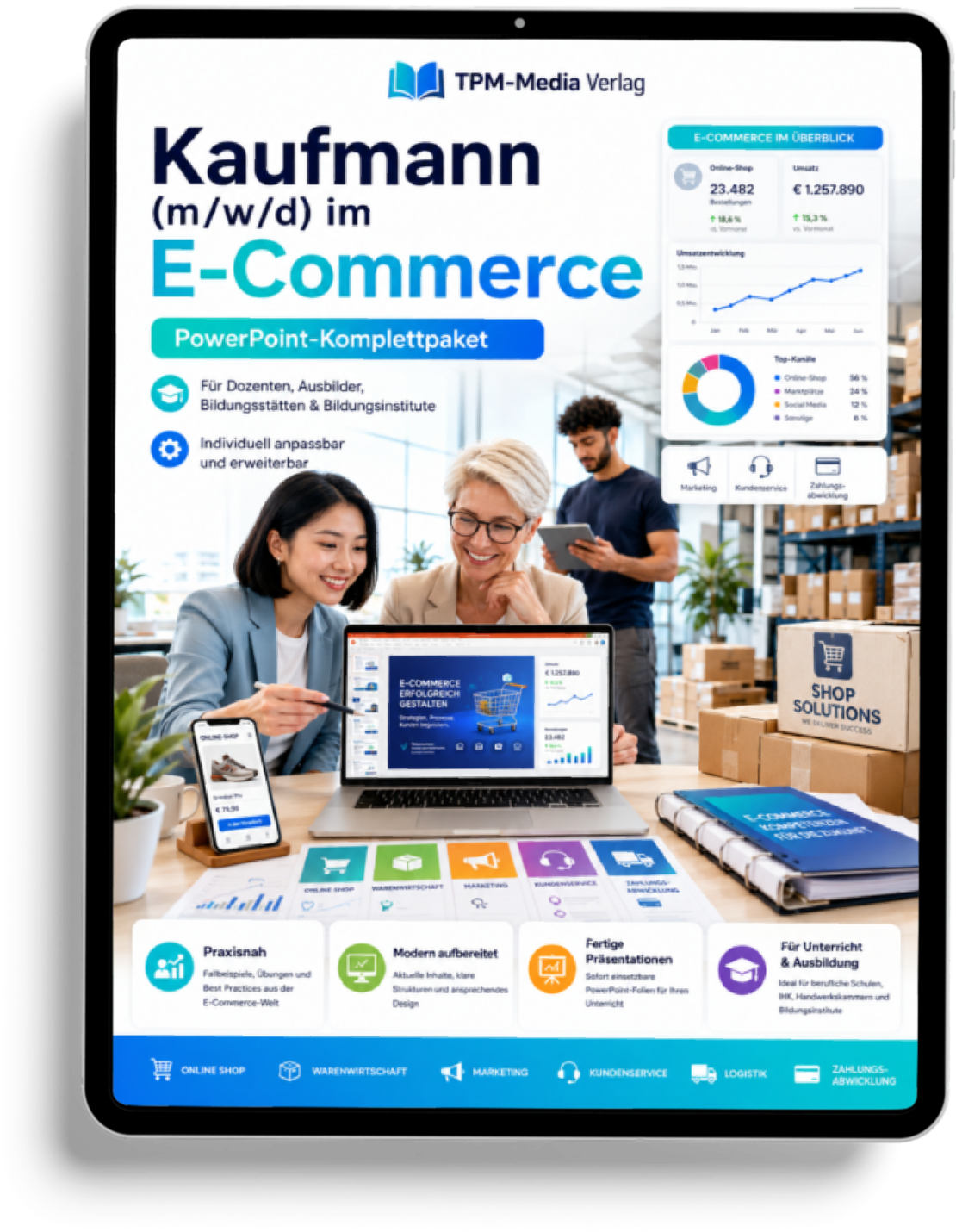 PowerPoint-Komplettpaket für die Ausbildung zum Kaufmann (m/w/d) im E-Commerce