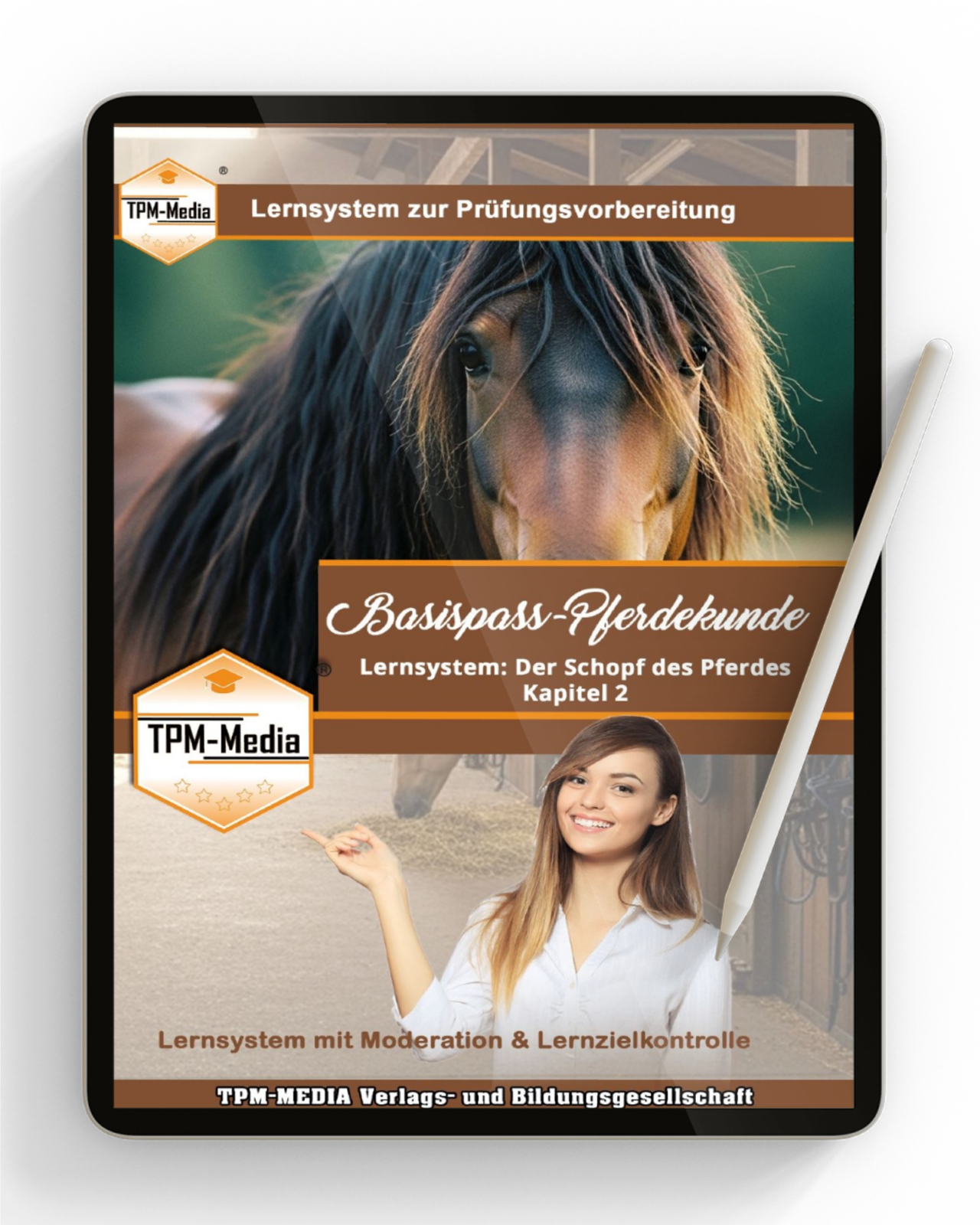 Lernsystem Basispass-Pferdekunde - Kapitel 2 - Der Schopf des Pferdes Lernsoftware Pferdeführerschein Umgang (FN) Download für Windows - TPM-Media Verlag
