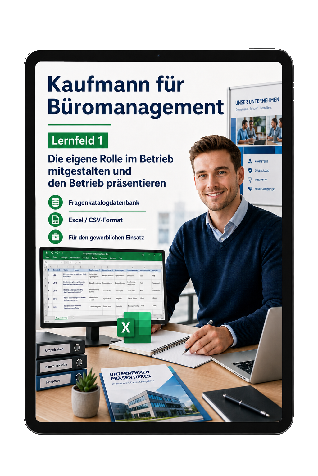 Kaufmann für Büromanagement - Lernfeld 1 gewerbliche Excel-Fragenkatalog Datenbenk (Sofort-Download)