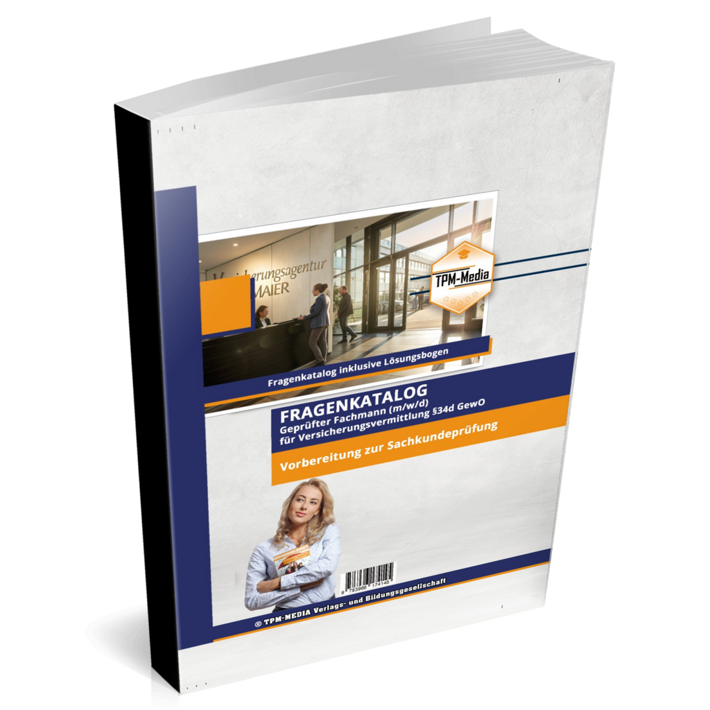 Geprüfter Fachmann (m/w/d) für Versicherungsvermittlung §34d GewO (Buch-Printversion) - TPM-Media Verlag
